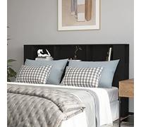 DJEKA tête de lit avec Rangement 180 Tete de lit 180 cm Bois têtes de lit pour adulte-Noir-2-180x18,5x104,5 cm