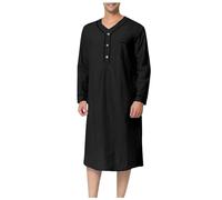 Djellaba Tunique Homme Qamis Ensemble Et Traditionnel Couleur Unie Pour Eid Mariage Broderie Dorée Haute Qualité Éclatante Dengri Tunisien Deguisement Aladin Adulte Caftan Robe D'été a-Le noir XXL