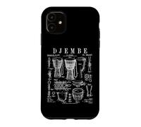 Djembé Drummer Africain Drummer Musique Vintage Brevet Coque pour iPhone 11