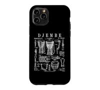 Djembé Drummer Africain Drummer Musique Vintage Brevet Coque pour iPhone 11 Pro