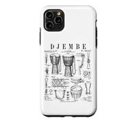 Djembé Drummer Africain Drummer Musique Vintage Brevet Coque pour iPhone 11 Pro Max