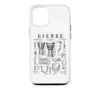 Djembé Drummer Africain Drummer Musique Vintage Brevet Coque pour iPhone 12/12 Pro