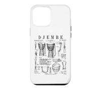 Djembé Drummer Africain Drummer Musique Vintage Brevet Coque pour iPhone 12 Pro Max