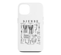 Djembé Drummer Africain Drummer Musique Vintage Brevet Coque pour iPhone 13
