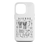 Djembé Drummer Africain Drummer Musique Vintage Brevet Coque pour iPhone 13 Pro