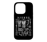 Djembé Drummer Africain Drummer Musique Vintage Brevet Coque pour iPhone 14 Pro