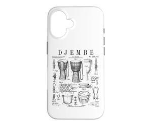 Djembé Drummer Africain Drummer Musique Vintage Brevet Coque pour iPhone 16