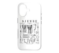 Djembé Drummer Africain Drummer Musique Vintage Brevet Coque pour iPhone 17