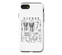 Djembé Drummer Africain Drummer Musique Vintage Brevet Coque pour iPhone SE (2020) / 7/8