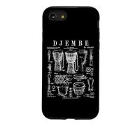 Djembé Drummer Africain Drummer Musique Vintage Brevet Coque pour iPhone SE (2020) / 7/8