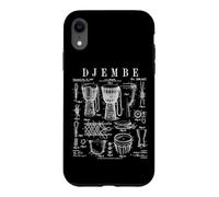 Djembé Drummer Africain Drummer Musique Vintage Brevet Coque pour iPhone XR