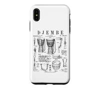 Djembé Drummer Africain Drummer Musique Vintage Brevet Coque pour iPhone XS Max