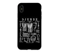 Djembé Drummer Africain Drummer Musique Vintage Brevet Coque pour iPhone XS Max