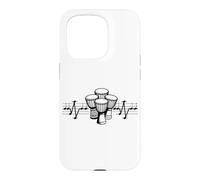 Djembé Notes ECG Rythme Cardiaque Tambour Afrique Ethno Percussion Coque pour iPhone 15 Pro