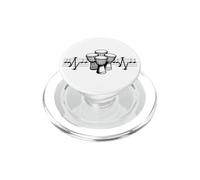 Djembé Notes ECG Rythme Cardiaque Tambour Afrique Ethno Percussion PopSockets PopGrip pour MagSafe