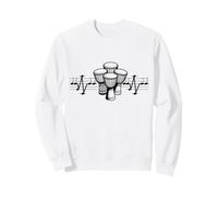 Djembé Notes ECG Rythme Cardiaque Tambour Afrique Ethno Percussion Sweatshirt