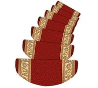 DJFH Marchettes d'escalier,Tapis de marches d'escalier, chemins d'escalier intérieurs avec Support antidérapant, Protection de Bord d'escalier, Tapis Escalier pour Enfants aînés et Chiens-B_3 pièces