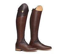 DJFOG Bottes d'équitation Chaussures équestres Hommes Style Occidental Bottes Longues Unisexe Genou Bottes Hautes en Plein air Printemps Automne Grande Taille Bottes de Chevalier,Marron,43 EU