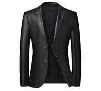 DJFOG Costume pour Hommes Veste de Grande Taille, Grande Taille 5XL-8XL Manteau pour Hommes pour Mariage et fête Affaires décontracté Un Bouton Costume Blazer Fit Blazer,Noir,3XL