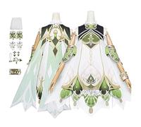 DJFOG Genshin Impact Nahida Costume de Cosplay pour Femmes et Filles, Ensemble Complet de Costumes de Personnages de Jeu, Costume d'halloween,Blanc,S