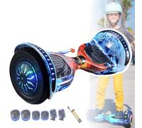 DJFYVAEIO Draisienne 10 Pouces,Autonomie De 5 à 15 Km,Connectivité Bluetooth,Capacité De Charge Maximale De 100 Kg, éclairage D'ambiance LED,Angle D'inclinaison De 15°,pour Adolescents Et Adultes A