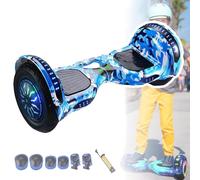 DJFYVAEIO Draisienne 10 Pouces,Autonomie De 5 à 15 Km,Connectivité Bluetooth,Capacité De Charge Maximale De 100 Kg, éclairage D'ambiance LED,Angle D'inclinaison De 15°,pour Adolescents Et Adultes E