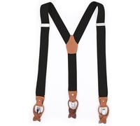 djgkENVQ Bretelles Masculines, Bretelles, clip élastique 1.4IN6 for hommes réglables Y(Black)