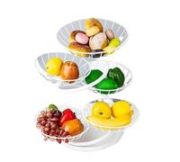 djgkENVQ Corbeille à fruits, Panier à fruits élégant à 5 niveaux, bol à fruits en métal, support à fruits amovible, assiette à fruits élégante, support à fruits de ferme, pratique(White)