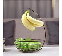 djgkENVQ Corbeille à fruits, Support à fruits créatif avec support for bananes, bol à fruits rustique for fruits et légumes, design creux, égouttage rapide, gain de place(Copper)