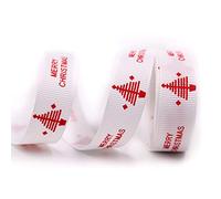 djgkENVQ Ruban de Satin, Rubans de Noël imprimés de 0,6 po, Ruban Gros-Grain en Polyester(K,10yard)