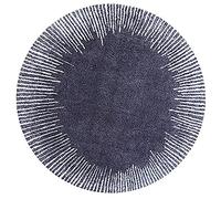 djgkENVQ Tapis, Tapis Rond Imitation Cachemire, Tapis Abstrait Doux et Moelleux(Black,D120cm(47inch))