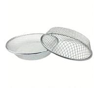 DJHGNFRDK Les énigmes du Jardin, Tamis de Sol en Acier Inoxydable, 13,78 Pouces, Rond, Double Maille, Argent