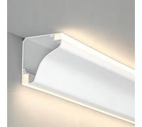 DJHGNFRDK Profilé en aluminium pour bande LED, Canal LED en aluminium for plafond et mur blanc 1-10 pcs(2pcs)