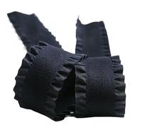 DJHGNFRDK Ruban de Velours, Velvet Ruffle Edge Matte Ribbons for Hair Bows DIY Corsage 50 Yards Peach 1-1.5 inch(4,25mm 50yards)