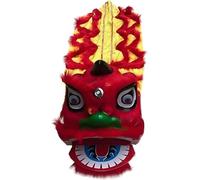 DJHGNFRDK Tenue traditionnelle de danse du lion chinois, Costume de danse du lion for enfants multicolore 12-15 pouces 2 pièces(Red,12in)