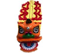 DJHGNFRDK Tenue traditionnelle de danse du lion chinois, Costume de danse du lion for enfants multicolore 12-15 pouces 2 pièces(Orange,15in)