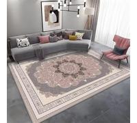 DJHWWD Antidérapant Et Non Déformé Tapis De Ménage Chambre ado Garcon 200x200CM d’Entree Gris Floral rétro