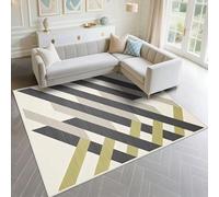 DJHWWD Chambre Ado Garcon Non Slip 90x190cm, Gris Noir Motif rayé Moderne Vert pour Le Dressing du Salon