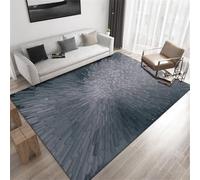 DJHWWD Coussin Fille Chambre Tapis Chauffants 120x200CM Anti-dérapant Absorbant L'humidité Gris-Bleu géométrique Abstrait Gris Salon Acoustique