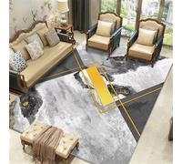 DJHWWD Deco Chambre Enfant Fille Tapis de Sol Bureau 200x250CM Gamer Gris rectangulaire Moderne Jaune Extra Plat Home