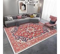 DJHWWD Déco Chambre Tapis Antidérapant Exterieur Sol 100x160CM Poil Court Rouge Bleu Lavable Grande Taille