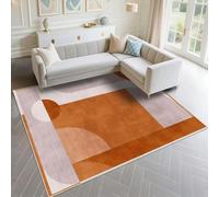 DJHWWD Décoration D'Intérieur Anti Glisse 160x250cm, Orange Grand Tapis Exterieur Motif de Rayures Modernes pour la Chambre à Coucher d'adolescent Salon