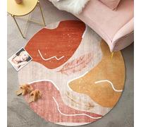 DJHWWD Lavable Tapis pour Chambre Antiderapant Poil Ras Rose Moderne Paillassons pour Entrée pour Chambre Enfant Fille,Chambre Bébé,Chambre Adolescent Fille 80X80cm