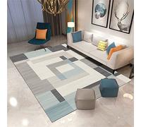 DJHWWD Le Tapis du Salon Moquette Couloir Tapis Rectangulaire À Poils Ras Tapis Gris Bleu Tapis De Chambre À Coucher Résistant À La Saletétapis Exterieur Entree 120X180CM