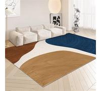 DJHWWD Petit Tapis Salon Chemin Couloir Coussin Sol Enfant 60x110CM de Bureau Bleu décoration Brun pour la Maison