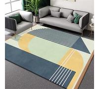 DJHWWD Salon Tapis De Salon Vert Motif Rectangulaire À Rayures Fines Chambre À Coucher Anti-Acariens Tapis Rectangulaire 160X230Cm Moquette 5Ft 3''X7Ft 6.6''