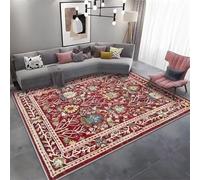 DJHWWD Tapis Central du Salon Bureau XXL De Chambre Fille 120x120CM Descente lit Adulte Rouge Sol Multicolore pour la d'une Protection ta