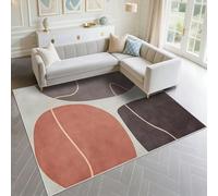 DJHWWD Tapis Chambre Ado Non Slip 70x100cm, Gris Brun Tapis D'Entrée Design Moderne et Minimaliste pour Le Couloir du Salon