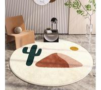 DJHWWD Tapis Chambre Bebe Fille Anti Derapant 120X120cm,Géométrie Moderne pour Terrasse,Déco,Chambre Adolescent Fille