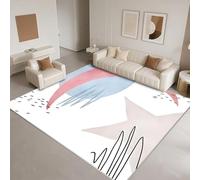 DJHWWD Tapis Chambre Bebe Garcon Anti Poussiere 120x160cm,Style Moderne pour Accessoire,Parc,Chambre Ado Fille Blanc